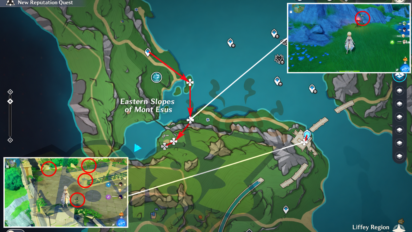 Northwest of the Fontaine Research Institute — marked Subdetection Unit locations.