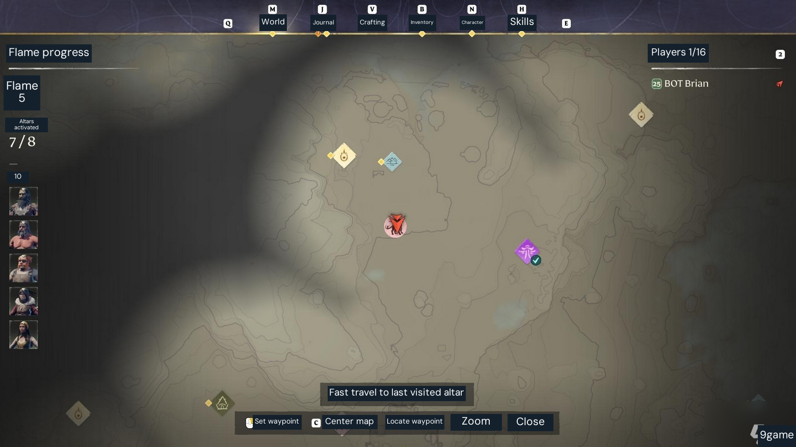 Clay location from Maki’s February 2024 map reference. Match the player marker and nearby cave/spire landmarks; the map predates later world expansions, so verify the deposit in your current world.