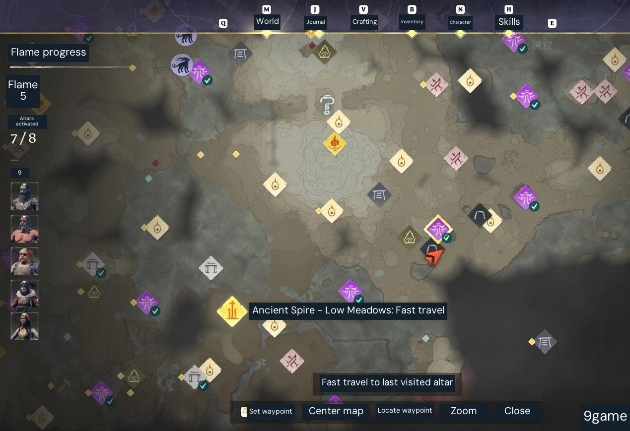 Tin location from Maki’s February 2024 map reference. Match the player marker and nearby cave/spire landmarks; the map predates later world expansions, so verify the deposit in your current world.