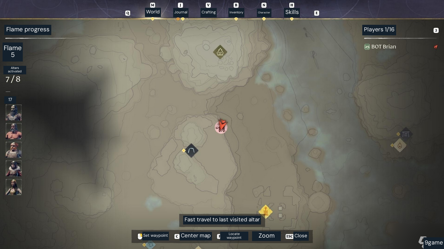 Copper location from Maki’s February 2024 map reference. Match the player marker and nearby cave/spire landmarks; the map predates later world expansions, so verify the deposit in your current world.