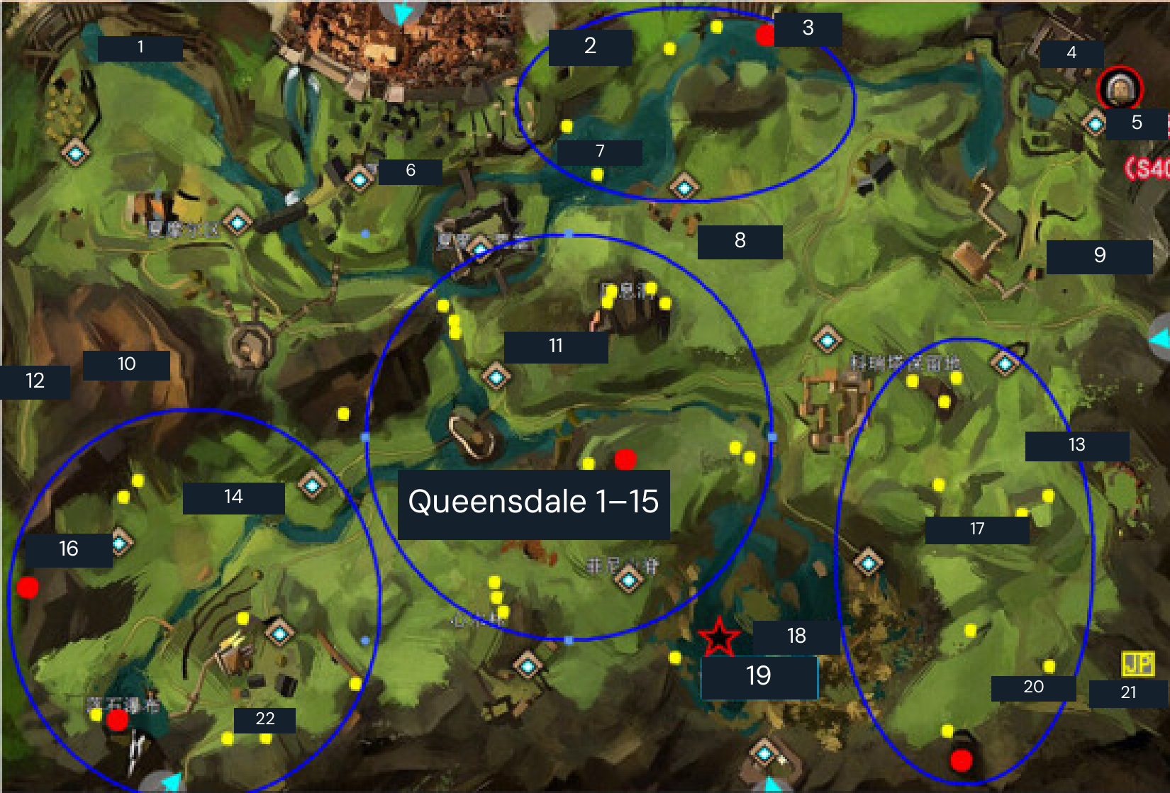 Queensdale copper gathering regions