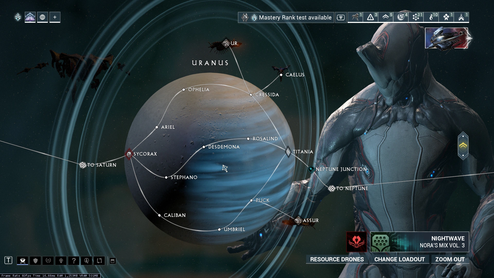 Uranus mission selection map, captured in Update 32 (February 2023). Use the current mission table for present-day types and unlocks.