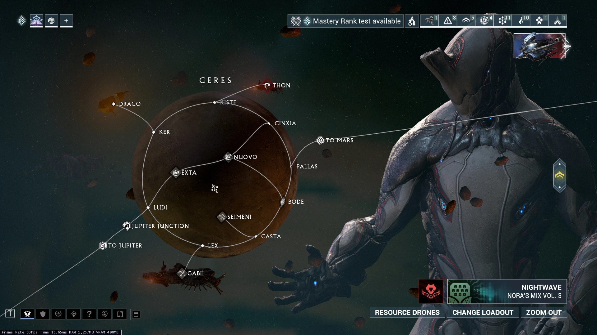 Ceres mission selection map, captured in Update 32 (February 2023). Use the current mission table for present-day types and unlocks.