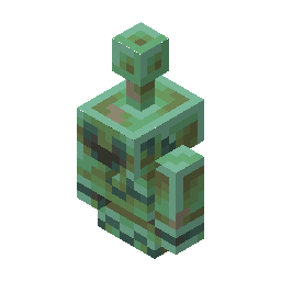 Waxed Weathered Copper Golem Statue