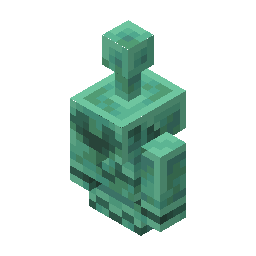 Waxed Oxidized Copper Golem Statue