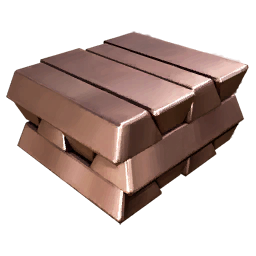 Satisfactory item icon: Copper Ingot.